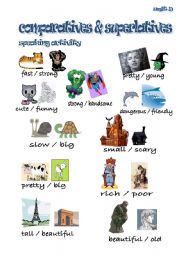 English Worksheet: speaking activity - comparatives