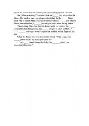 English Worksheet: tenses