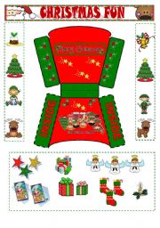 English Worksheet: WHAT IS THERE IN SANTAS CHRISTMAS BAG ?