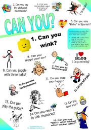 English Worksheet: Can you? SET 2. (Ability: Questions & Answers)