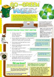 Go-Green Week at Your Company (Business English, Discussion)