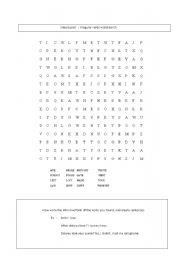 English Worksheet: irregular verbs wordsearch