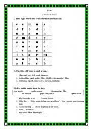 English worksheet: vocabulary test 