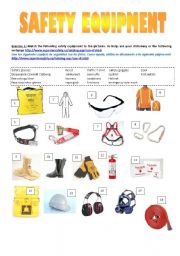 Safety Equipment Vocab