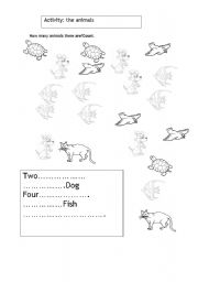 English worksheet: ANIMALS