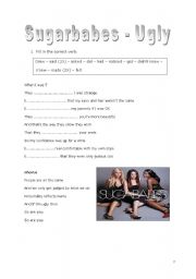 English Worksheet: Simple Past - Sugar Babes