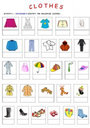 English Worksheet: Clothes & physical description