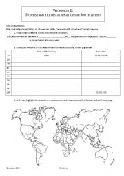 English Worksheet: Webquest on the apartheid