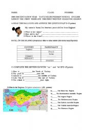 English Worksheet: exam for fft grades