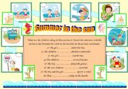 English Worksheet: Summer in the sun
