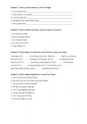 English Worksheet: Past simple