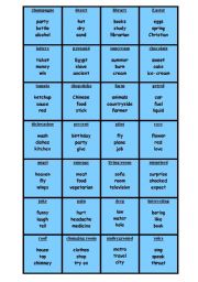 English Worksheet: Taboo words - elementary