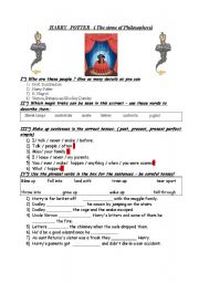 English Worksheet: Harry Potter - The Stone of Philosophers