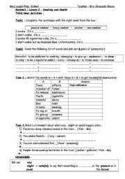 English Worksheet: Smoking and Health