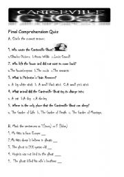 English Worksheet: Canterville Ghost