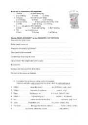 English worksheet: Pracise the verb tenses