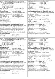 English Worksheet: comparative superlative exercise