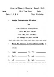 English worksheet: Dan