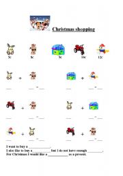 English Worksheet: christmas shopping