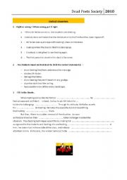 English Worksheet: Dead poets society keatings departure