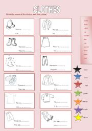 English Worksheet: CLOTHES