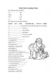 English Worksheet: santa claus is coming to town