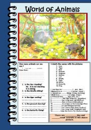 English Worksheet: World of animals