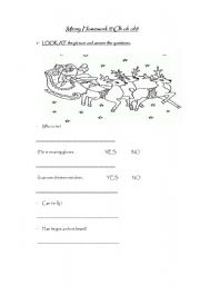 English Worksheet: MERRY HOMEWORK