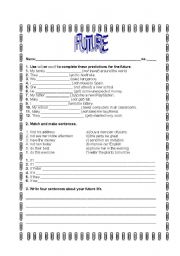 English Worksheet: Future