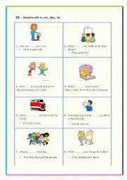 English Worksheet: wh questions part 2
