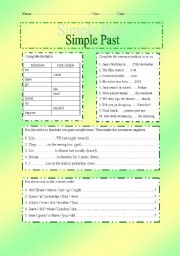 Simple Past - Practice (key included)