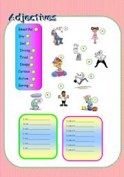 English worksheet: Adjectives