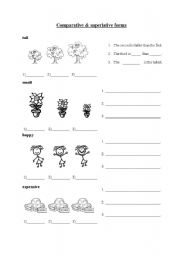 English Worksheet: Comparative & superlative forms