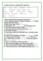 English Worksheet: Christmas vocabulary 