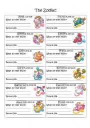 Zodiac Worksheet (to go with the powerpoint)