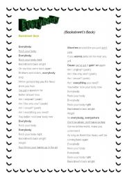 English worksheet: Everybody - backstreet boys