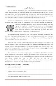 English Worksheet: Grammar and Reading Test