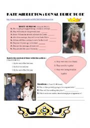 English Worksheet: Kate Middleton : Royal bride  VIDEO