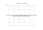 English worksheet: ABC Order - Cut and Paste