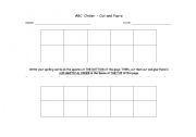 English Worksheet: ABC Order - Cut and Paste