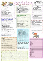 English Worksheet: Revision grammar