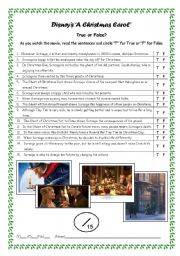 English Worksheet: Movie: Disneys A Christmas Carol (2009)