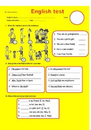 English Worksheet: test