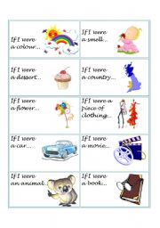 English Worksheet: Second conditional speaking cards