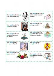 English Worksheet: Second conditional speaking cards - health
