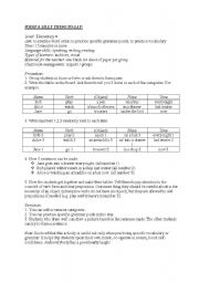 English worksheet: game