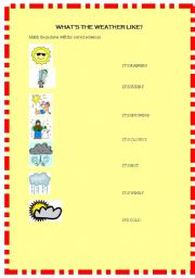 English worksheet: The weather