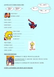 English Worksheet: Cartoons