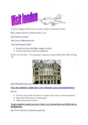 English Worksheet: Planning a trip to London