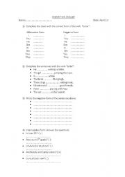 English Worksheet: revision of 